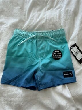 Hurley Boys' Ombre Swim Shorts - Aqua to Blue